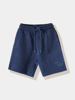 R&B - Blue Plain Regular Boys Shorts