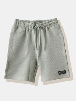 R&B - Green Plain Relaxed Boys Shorts