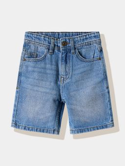 R&B - Blue Plain Regular Boys Shorts