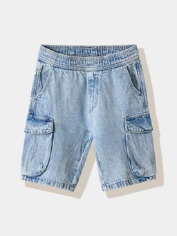 R&B - Blue Light Wash Regular Boys Shorts