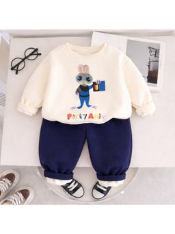 Googo Gaaga - Boys Cotton Fleece Printed Full Sleeve Sweatshirt With Joggers