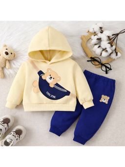 Googo Gaaga - Boys Cotton Fleece Printed Hooded Sweatshirt With Joggers