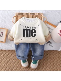 Googo Gaaga - Boys Cotton Printed Sweatshirt With Jeans