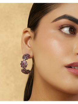 Indinoor - Zanya Oxidised Hoop Earrings