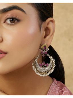 Indinoor - Nevi Oxidised Chaandbaali Earrings