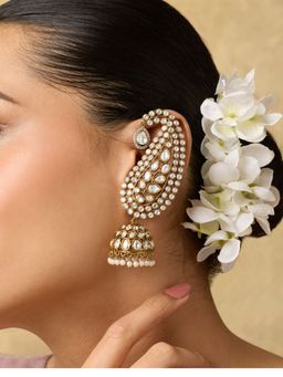 Indinoor - Piyara Kundan Polki Ear Cuffs