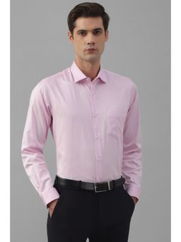 Allen Solly - Men Pink Slim Fit Solid Full Sleeves Shirt