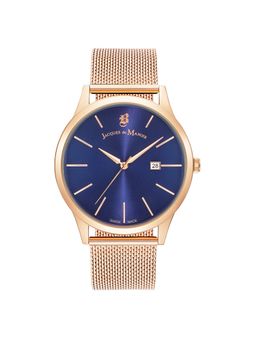Jacques Du Manior - Emotion Swiss Made Analogue Blue Round Dial Mens Watch- Emg.03