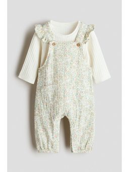 H&M - Girls Green 2-piece cotton set