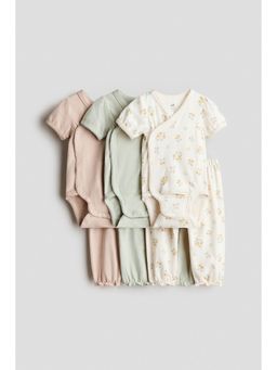 H&M - Girls Green 6-piece cotton set