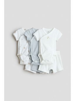 H&M - Unisex White 6-piece jersey set