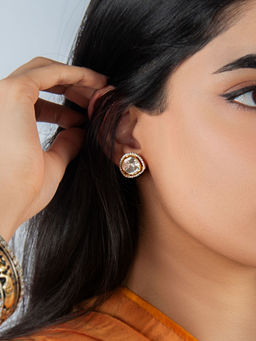 Neeta Boochra - 925 Sterling Silver Pear Shaped Moissanite Stud Earrings