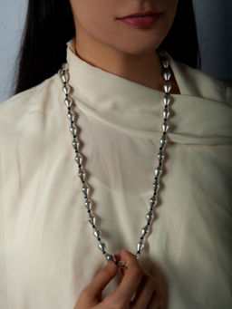 Neeta Boochra - 925 Sterling Silver Big Dholki Necklace