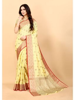 Yavira Silk - Yellow Ethnic Wear Silk Traditional Saree with Unstitched Blouse