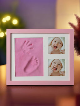 Gleevers - Mdf Photo Footprint Frame - Pink (10x12)