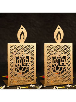 Gleevers - Tealight Candle Holders Golden