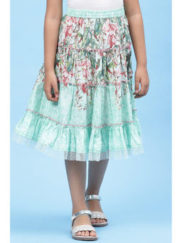 Biba - Girls Mint Green Flared Skirt