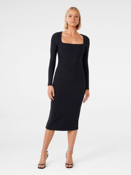 Forever New - Clio Long Sleeve Midi Dress