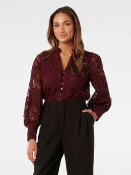 Forever New - Libby Petite Lace Blouse Top