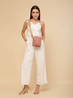Anekaant - Drift Dusty Rose Pink Polyester Solid Sling Bag