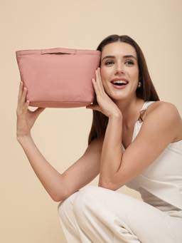 Anekaant - Drift Dusty Rose Pink Polyester Solid Travel Pouch