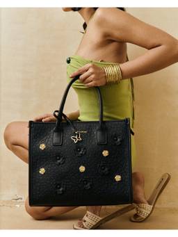 Emily Loran - Fleure Black Handbag with Detachable Strap
