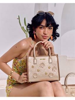 Emily Loran - Bloomelle Bronze Handbag with Detachable Strap
