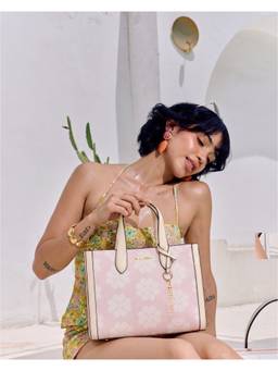 Emily Loran - Daisy Bloom Handbag with Detachable Strap - Pink