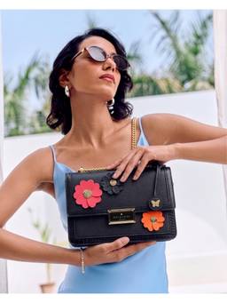 Emily Loran - Rosette Luxe Sling Bag - Black