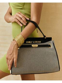 Emily Loran - Nova Handbag with Detachable Strap and Pouch- Black