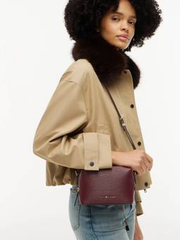 Tommy Hilfiger - Solid Maroon Polyurethane Sling Bag