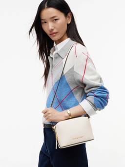 Tommy Hilfiger - Solid Beige Polyurethane Sling Bag