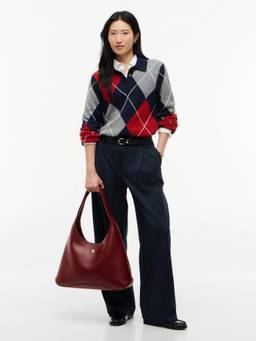 Tommy Hilfiger - Solid Red Polyurethane Hobo Shoulder Bag