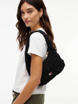 Tommy Hilfiger - Quilted Black Polyester Shoulder Bag
