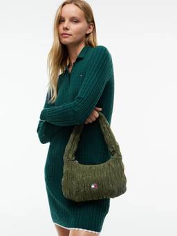 Tommy Hilfiger - Quilted Green Polyester Shoulder Bag