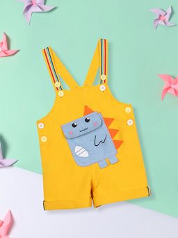 Nautinati - Boys Applique Pure Cotton Denim Dungaree