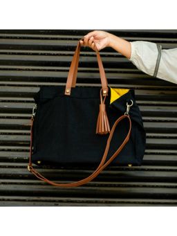 Visual Echoes - AM to PM Book Tote Bag - Black