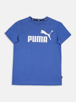 Puma - Ess Logo Boys Blue T-shirts