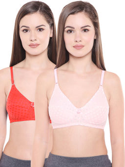 Bodycare - Women Poly Cotton Full Coverage Non Padded Regular Bra (Pack of 2)