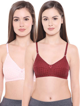 Bodycare - Women Poly Cotton Full Coverage Non Padded Regular Bra (Pack of 2)