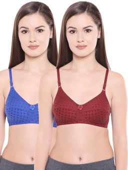 Bodycare - Women Poly Cotton Full Coverage Non Padded Regular Bra (Pack of 2)