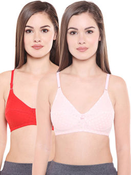 Bodycare - Women Poly Cotton Full Coverage Non Padded Regular Bra (Pack of 2)