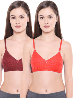 Bodycare - Women Poly Cotton Full Coverage Non Padded Regular Bra (Pack of 2)