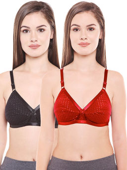 Bodycare - Women Cotton Spandex Full Coverage Non Padded Regular Bra (Pack of 2)