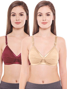 Bodycare - Women Cotton Spandex Full Coverage Non Padded Regular Bra (Pack of 2)