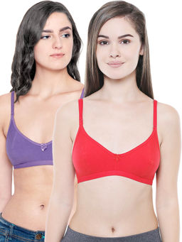Bodycare - Women Cotton Spandex Full Coverage Non Padded Regular Bra (Pack of 2)