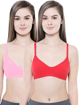 Bodycare - Women Cotton Spandex Full Coverage Non Padded Regular Bra (Pack of 2)