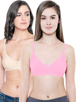 Bodycare - Women Cotton Spandex Full Coverage Non Padded Regular Bra (Pack of 2)