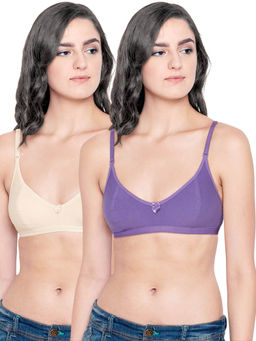 Bodycare - Women Cotton Spandex Full Coverage Non Padded Regular Bra (Pack of 2)