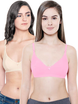 Bodycare - Women Cotton Spandex Full Coverage Non Padded Regular Bra (Pack of 2)